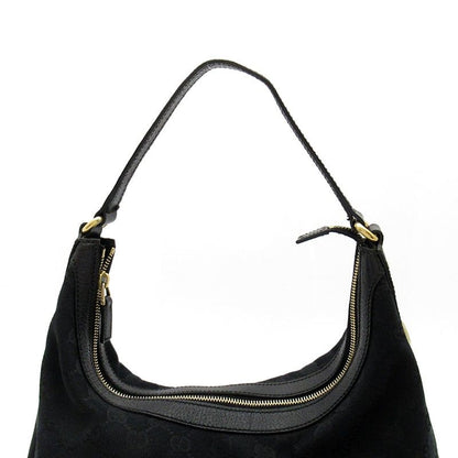 Gucci GG Canvas Leather Shoulder Bag Black — view 2