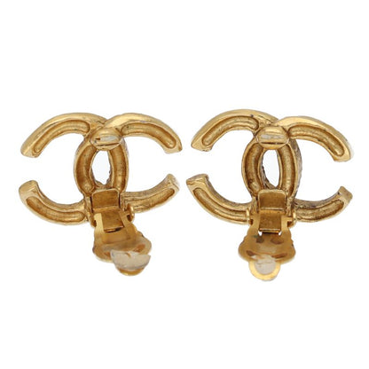 Chanel CC Logo Earrings Brass — view 2