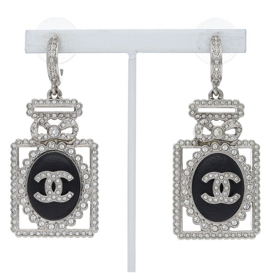 Chanel Earrings Bottle Motif Brass