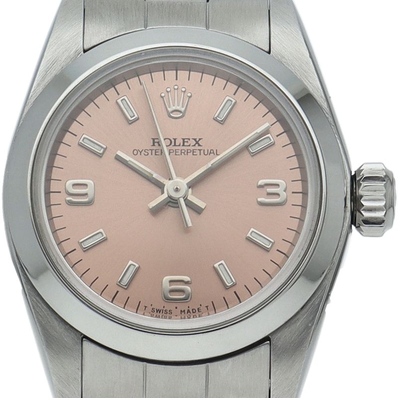 Rolex Oyster Perpetual Watch SS Pink