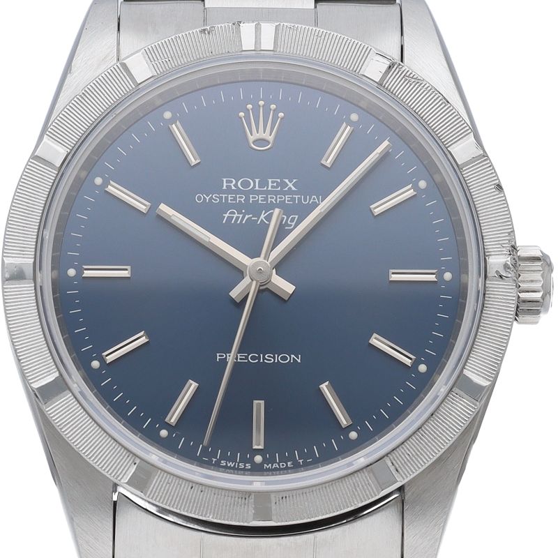 Rolex Air King SS Watch Blue