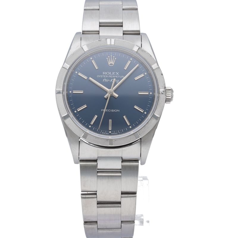 Rolex Air King SS Watch Blue — view 2