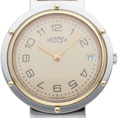 Hermes Clipper Watch SS Ivory