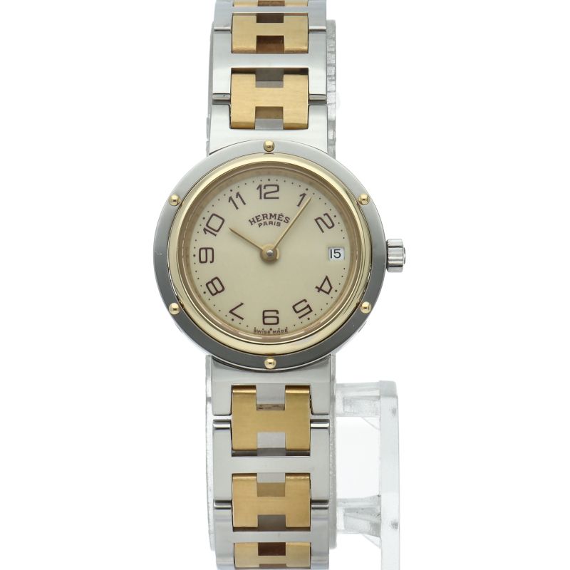 Hermes Clipper Watch SS Champagne — view 2