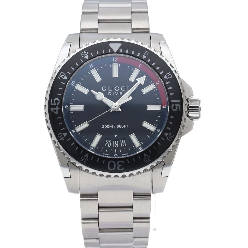 Gucci Dive Watch SS Black — view 2