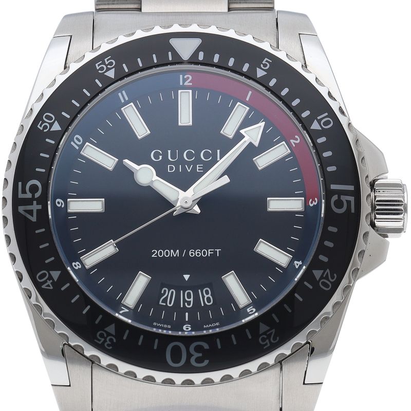 Gucci Dive Watch SS Black