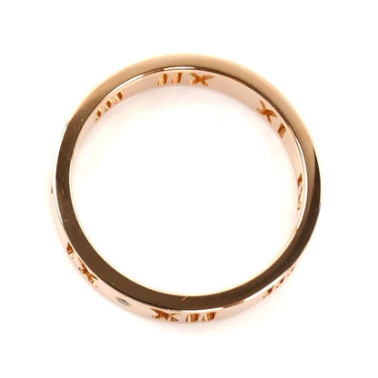 Tiffany & Co 18k Pink Gold Atlas Pierced Narrow Diamond Ring