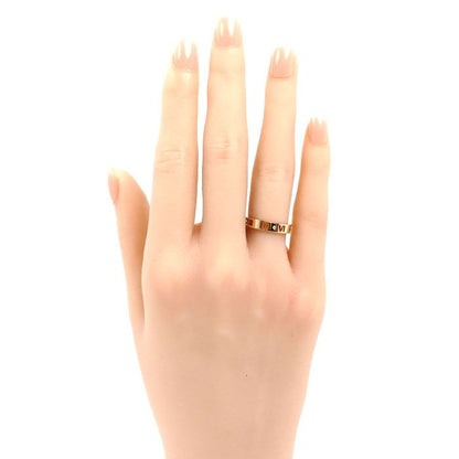 Tiffany & Co 18k Pink Gold Atlas Pierced Narrow Diamond Ring