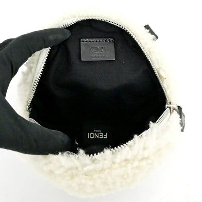 Fendi Onigiri White Shearling Sheepfur Leather Mini Shoulder Bag — view 5