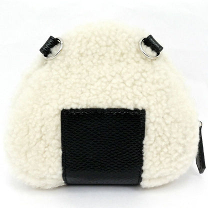 Fendi Onigiri White Shearling Sheepfur Leather Mini Shoulder Bag — view 2