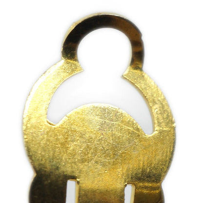 Chanel CC Logo Gripoix Earrings Gold Red — view 6