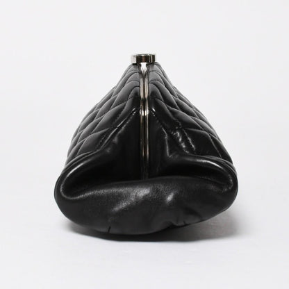 Chanel Clutch Quilted Black Lambskin Silver — view 5