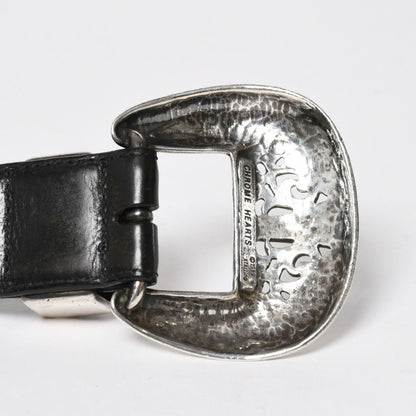 Chrome Hearts Blt Classic Leather Belt 32 Black 925 Sterling Silver — view 2