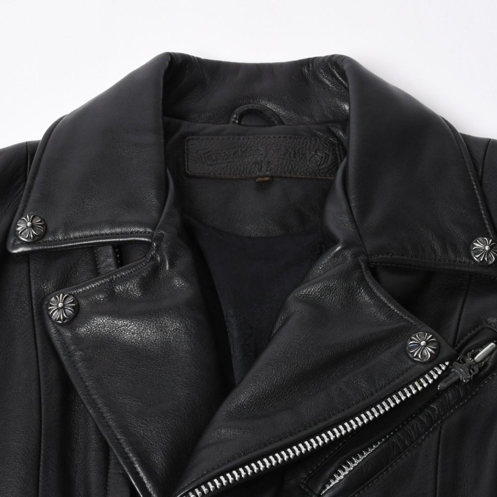 Chrome Hearts Jacket Riders Leather Jjdean Black 925 Sterling Silver — view 3