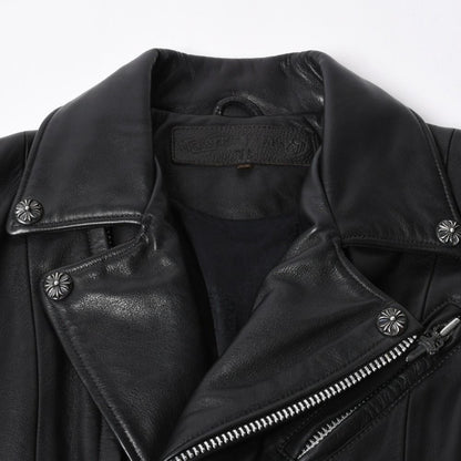 Chrome Hearts Jacket Riders Leather Jjdean Black 925 Sterling Silver — view 3