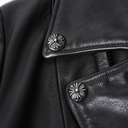 Chrome Hearts Jacket Riders Leather Jjdean Black 925 Sterling Silver — view 5