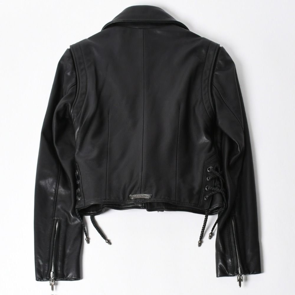 Chrome Hearts Jacket Riders Leather Jjdean Black 925 Sterling Silver — view 2