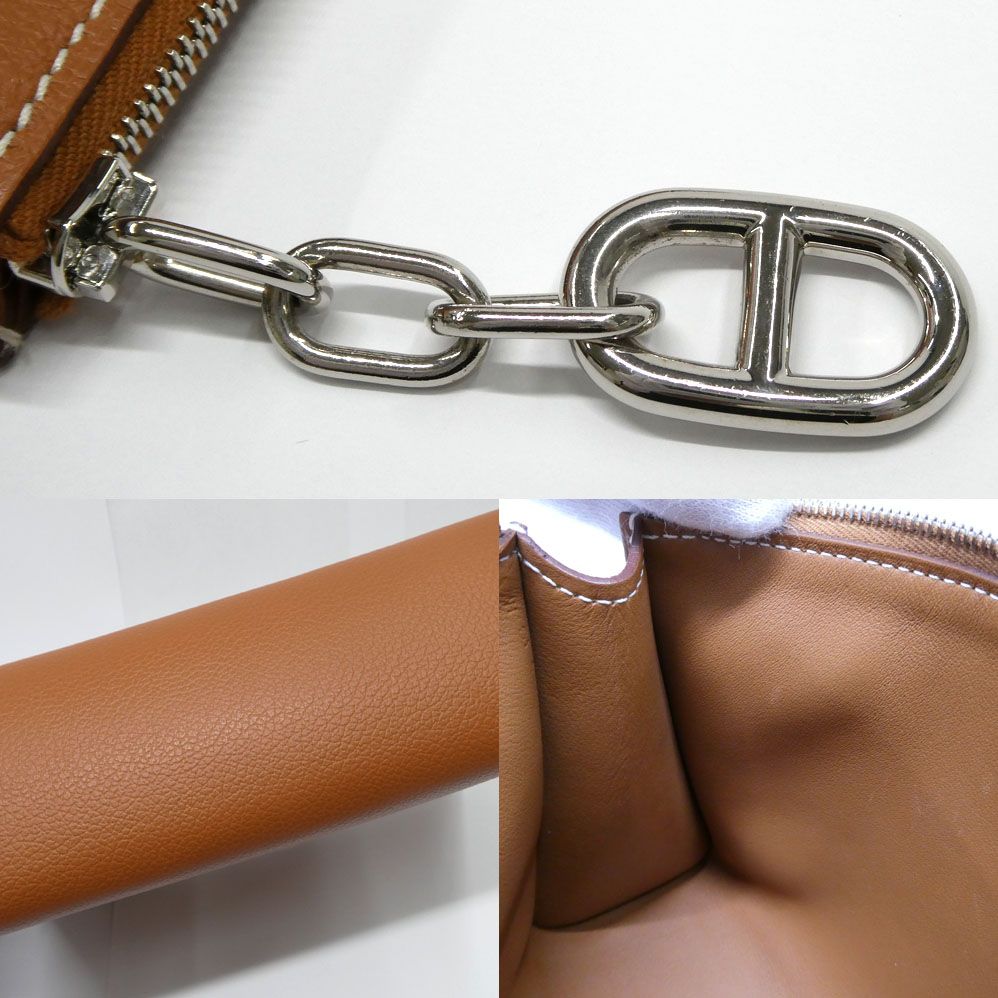 Hermes Pouch Zipengo PM Chaine D'ancre Gold Evercolor Silver — view 7