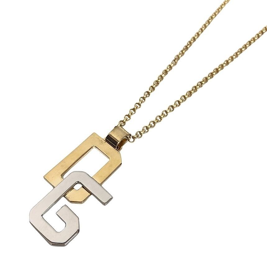 Dolce & Gabbana Logo Necklace 925 Sterling Silver Gold D&G