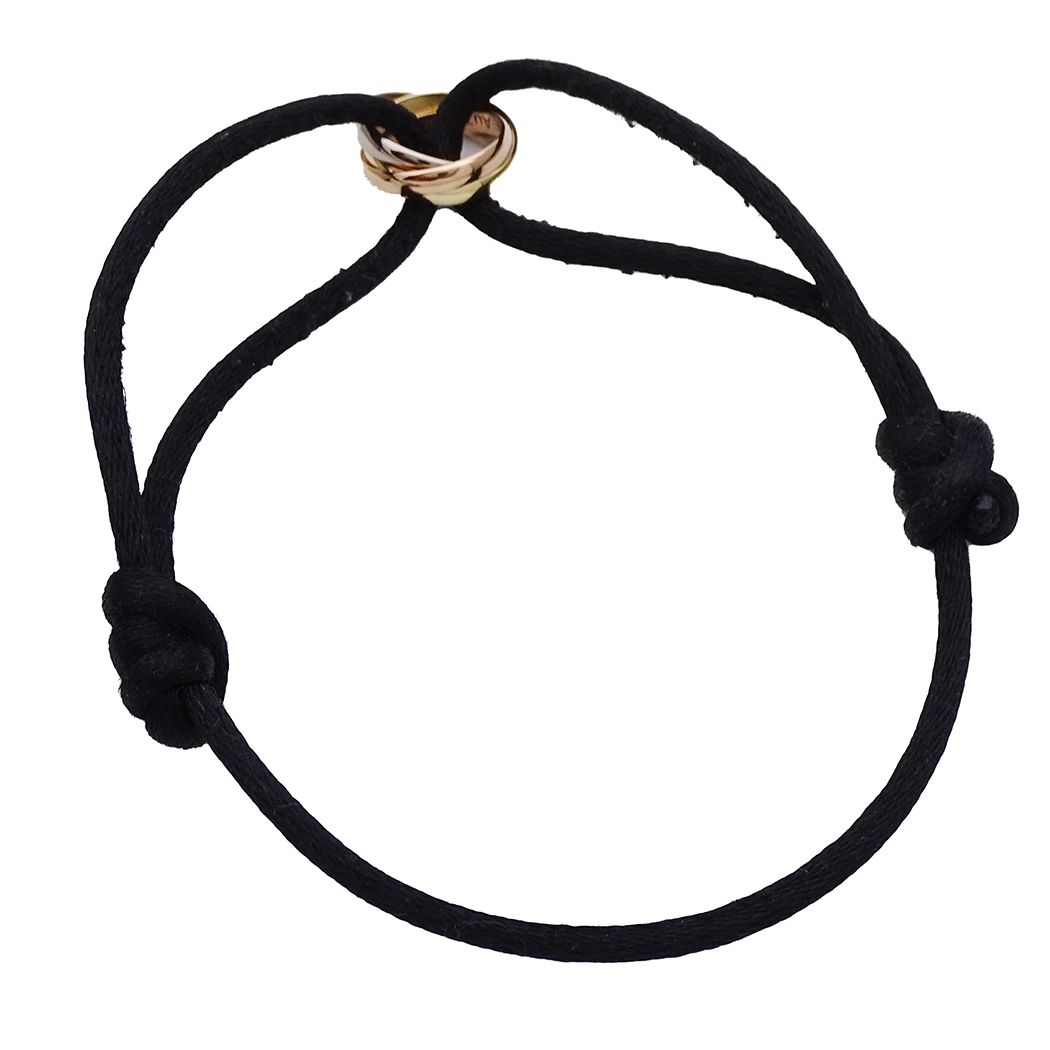 Cartier Bracelet Black Cord Trinity — view 3