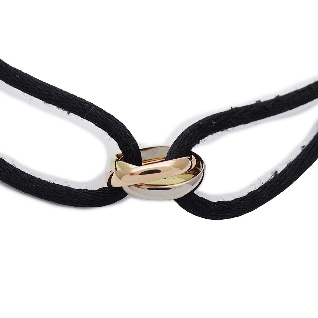 Cartier Bracelet Black Cord Trinity — view 4