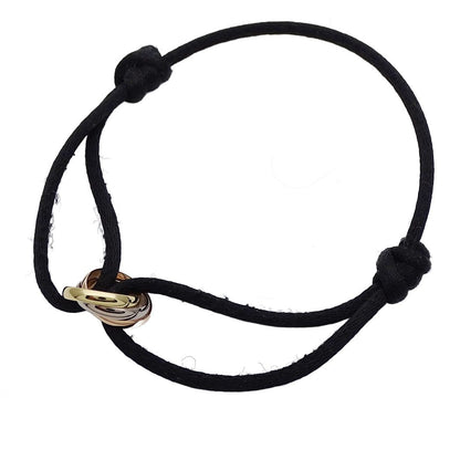 Cartier Bracelet Black Cord Trinity