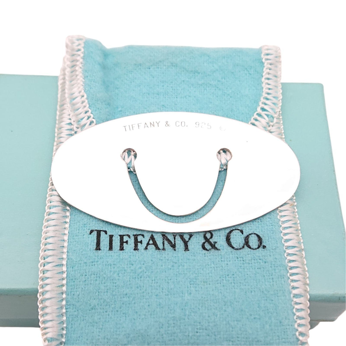 Tiffany & Co Globe World Map Book Mark Silver Shoulder Bag — view 2