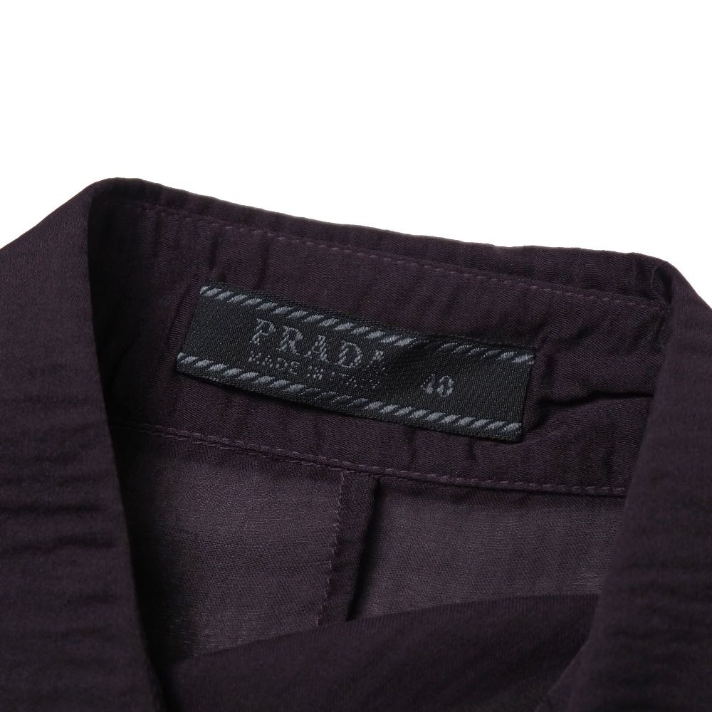 Prada Long Sleeve Shirt All Silk Blouse — view 5