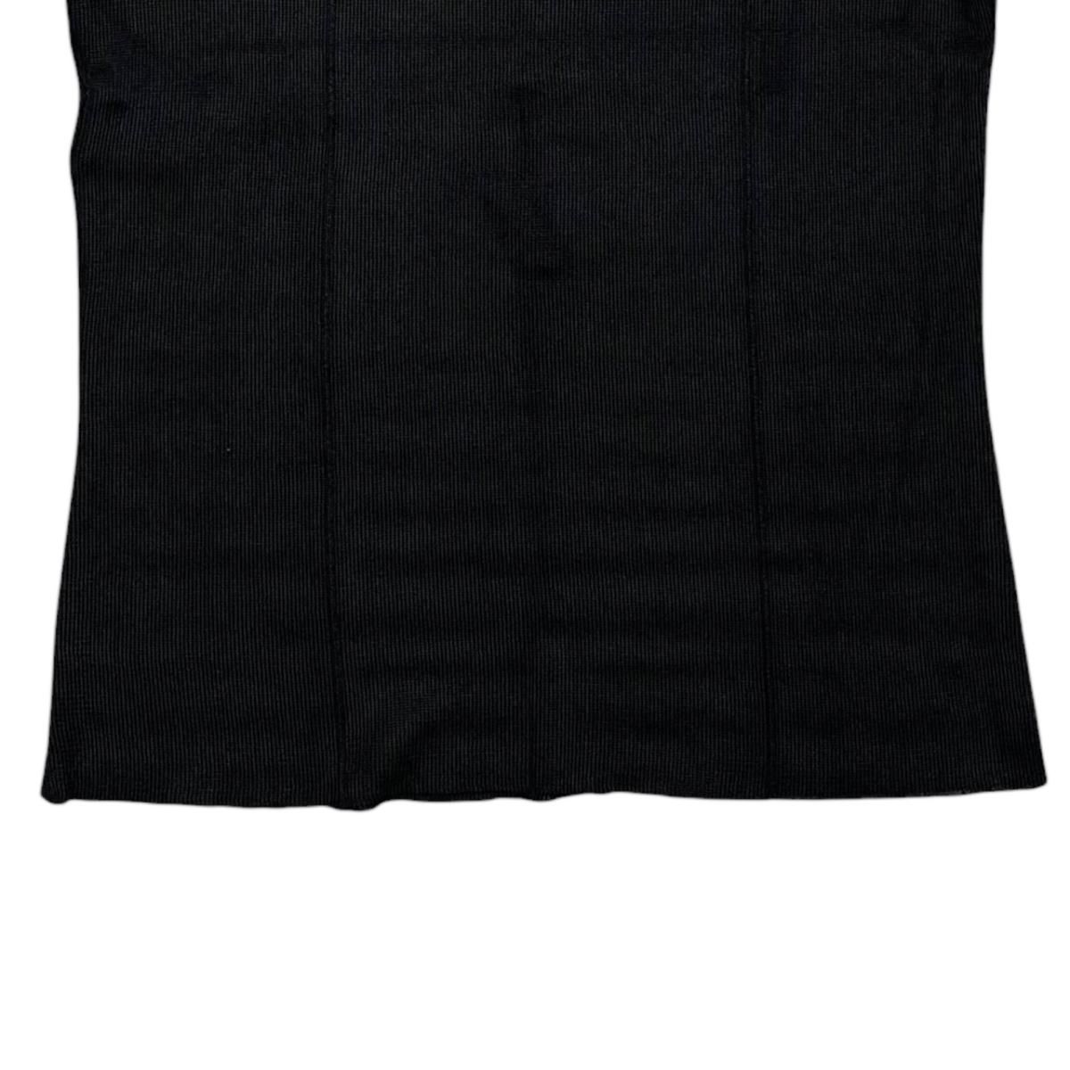 Gucci Short Sleeve Shirt Mock Neck Rayon Logo Black Gold — view 6