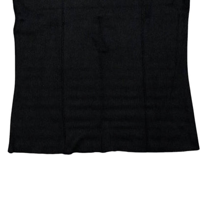 Gucci Short Sleeve Shirt Mock Neck Rayon Logo Black Gold — view 6