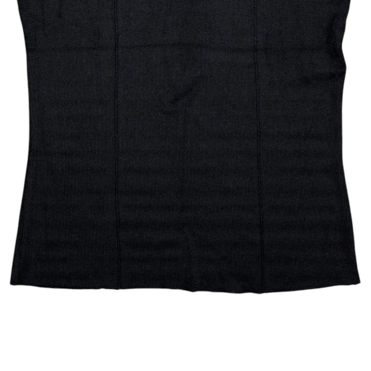Gucci Short Sleeve Shirt Mock Neck Rayon Logo Black Gold — view 4