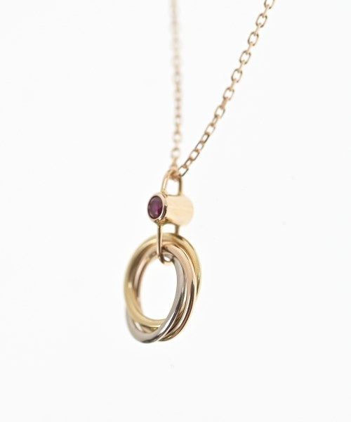 Cartier Baby Trinity Ruby Necklace 18k Pink Gold 18k Yellow 18k White New — view 3