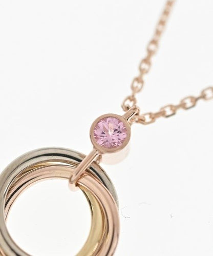 Cartier Baby Trinity Necklace 18k Pink Gold 18k Yellow 18k White Sapphire New — view 4
