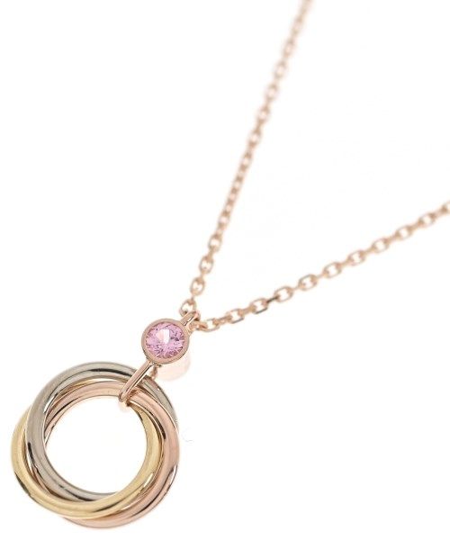 Cartier Baby Trinity Necklace 18k Pink Gold 18k Yellow 18k White Sapphire New