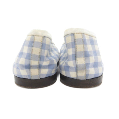 Chanel Valleyshoes Flat Gingham Check Ribbon Toe Cap Light Blue White Black — view 4
