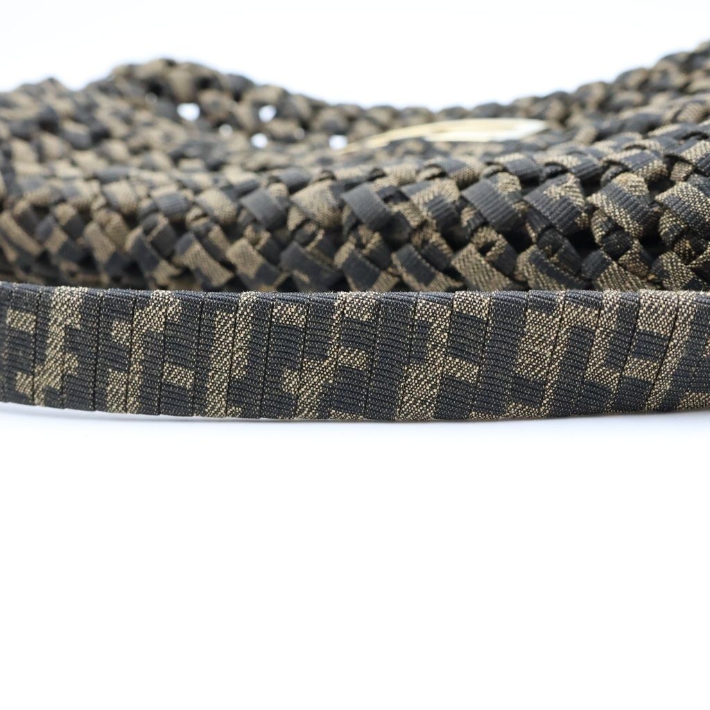Fendi Mamma Bucket Handbag Jacquard Canvas Brown — view 7