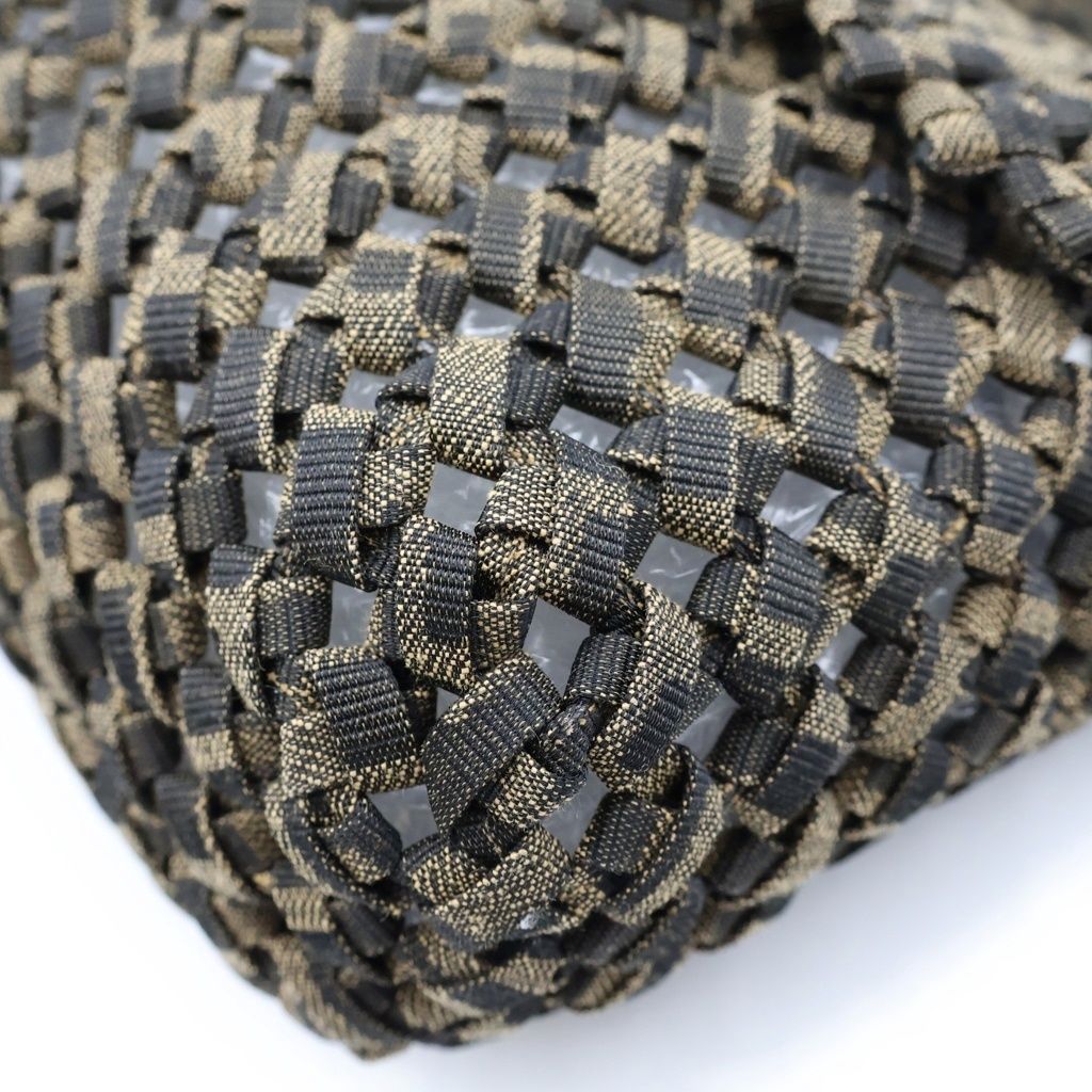 Fendi Mamma Bucket Handbag Jacquard Canvas Brown — view 5