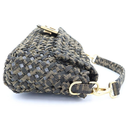 Fendi Mamma Bucket Handbag Jacquard Canvas Brown — view 3