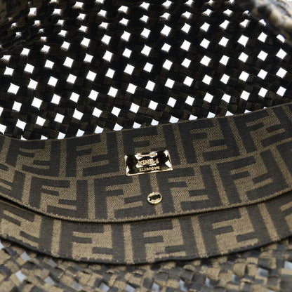 Fendi Mamma Bucket Handbag Jacquard Canvas Brown — view 8