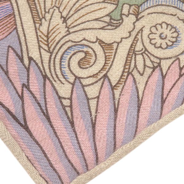 Hermes Shawl Carre 140 Geant Cashmere Silk Natural Jaune Rose Pale Cosmographia — view 4