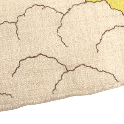 Hermes Shawl Carre 140 Geant Cashmere Silk Natural Jaune Rose Pale Cosmographia — view 6