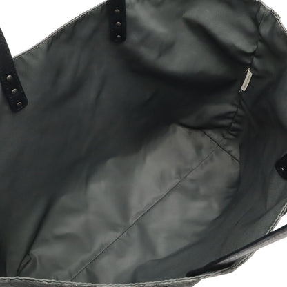 Bottega Veneta Intreccio Illusion Tote Shoulder Bag Nylon Leather Gray Charm — view 5