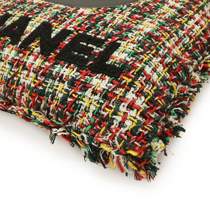 Chanel Tote Shoulder Bag Tweed Patent Multicolor Black — view 3