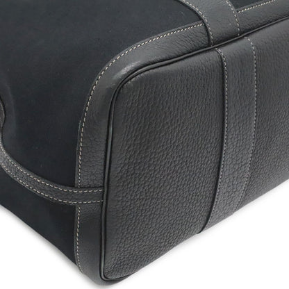 Hermes Garden Party PM Tote Shoulder Bag Toile Officier Leather Black Silver — view 3