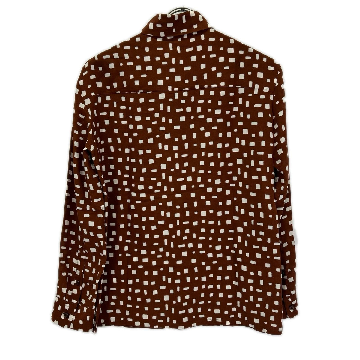 Prada Brown White Square Dot Side Zip Set 38 — view 3