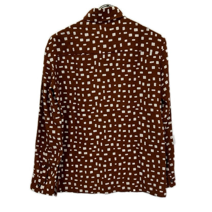 Prada Brown White Square Dot Side Zip Set 38 — view 3