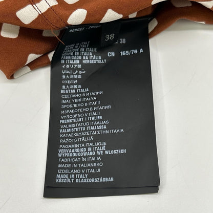 Prada Brown White Square Dot Side Zip Set 38 — view 5