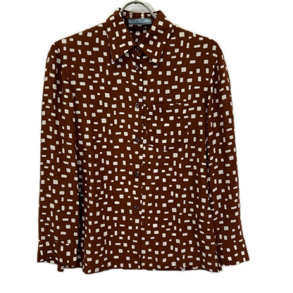 Prada Brown White Square Dot Side Zip Set 38 — view 2