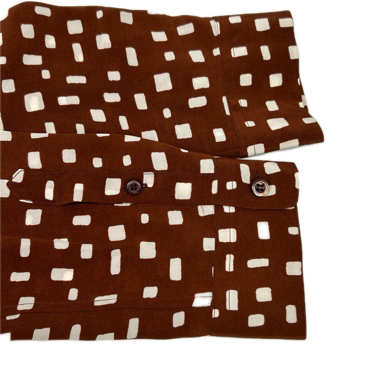 Prada Brown White Square Dot Side Zip Set 38 — view 7