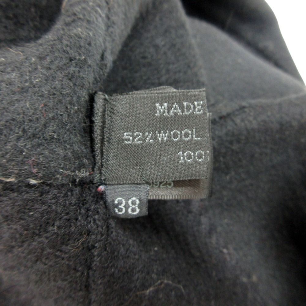 Prada Soutien Collar Coat Archive Wool Alpaca Long Black — view 6